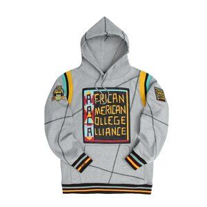 AACA 90s Style Hoodie Hip Hop Colorblock Sweatshirt HBCU Pride Gear, Gray